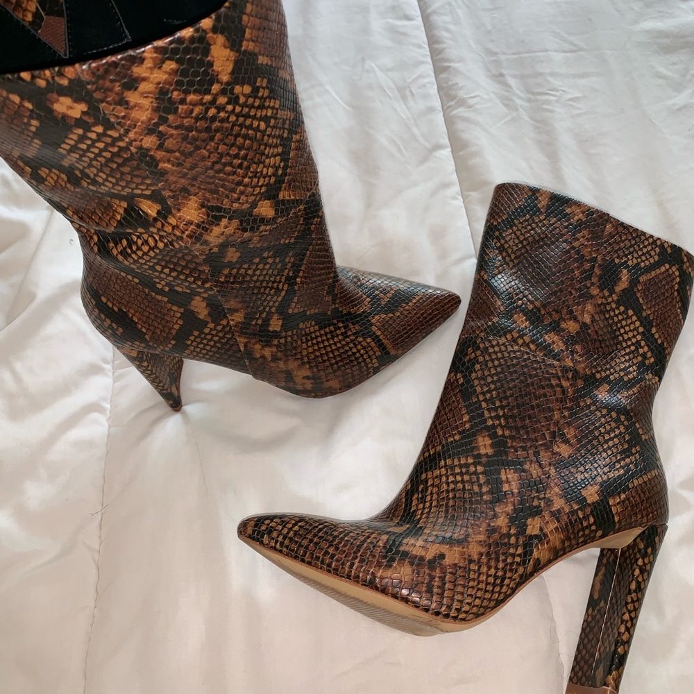 Snake skin boots